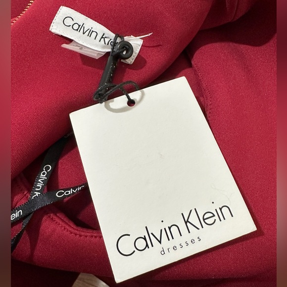 Nwt Calvin Klein || burgundy woman’s Dress size 8 - Picture 9 of 10